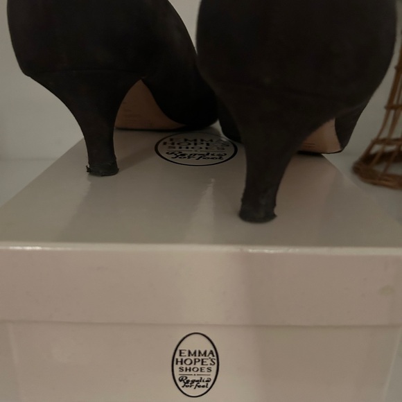 🇬🇧🇮🇹 Emma Hope Grey suede pointy toe w cut-out details, 50 mm (2") UK/EU size 42 - Picture 7 of 7